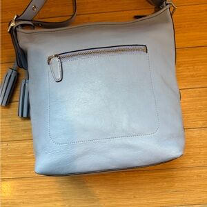 Coach Blue Shoulder Bag with Sleek Design